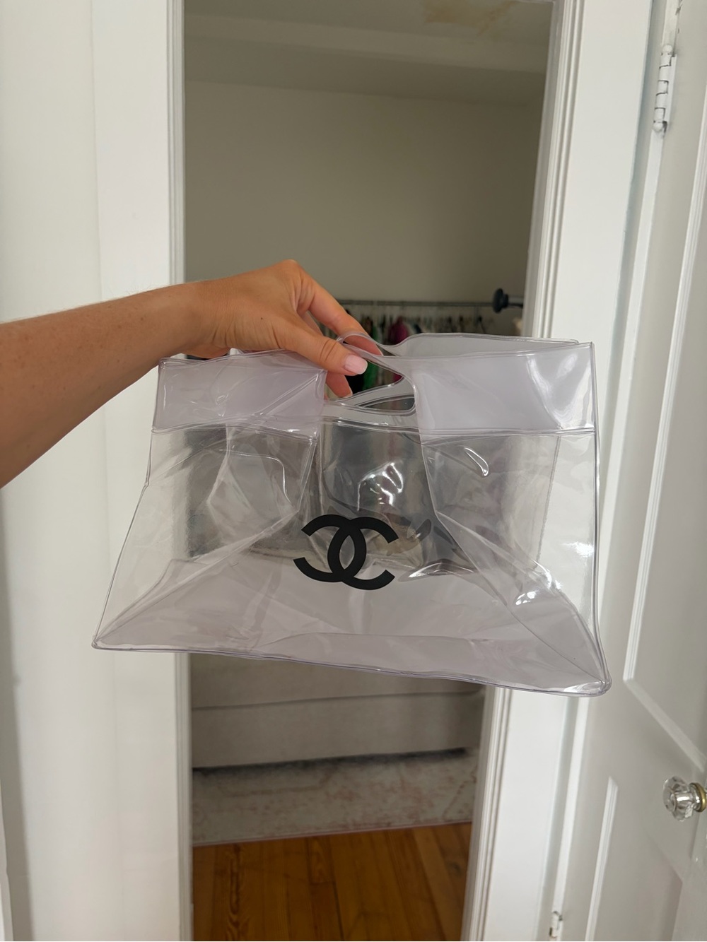 CHANEL Clear PVC Vinyl Bag